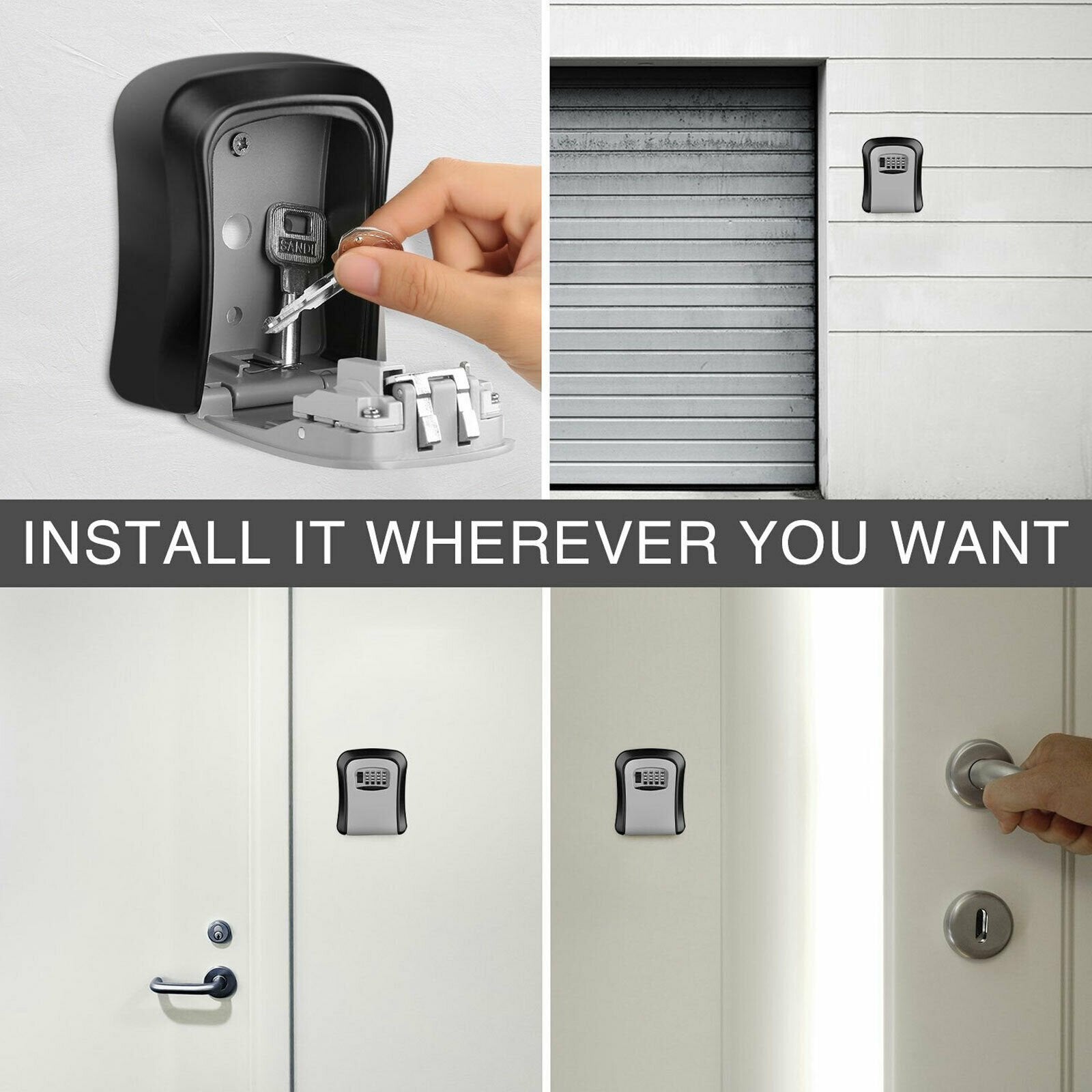 4 Digit Wall Mounted Key Safe Box