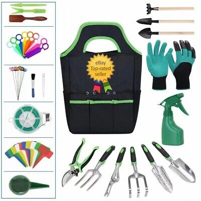 Durable Garden Tools Set, Heavy Duty Hand Gardening kit with Tote Bag