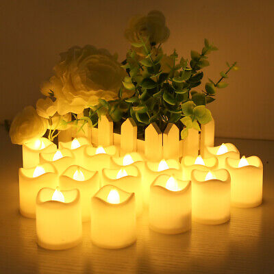 24PCS Led Tea Lights Candles LED FLAMELESS Battery Operated Wedding XMAS UK