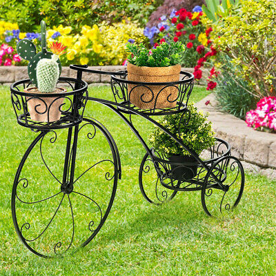 Bicycle Planter Metal Plant Stand Garden Bike Flower