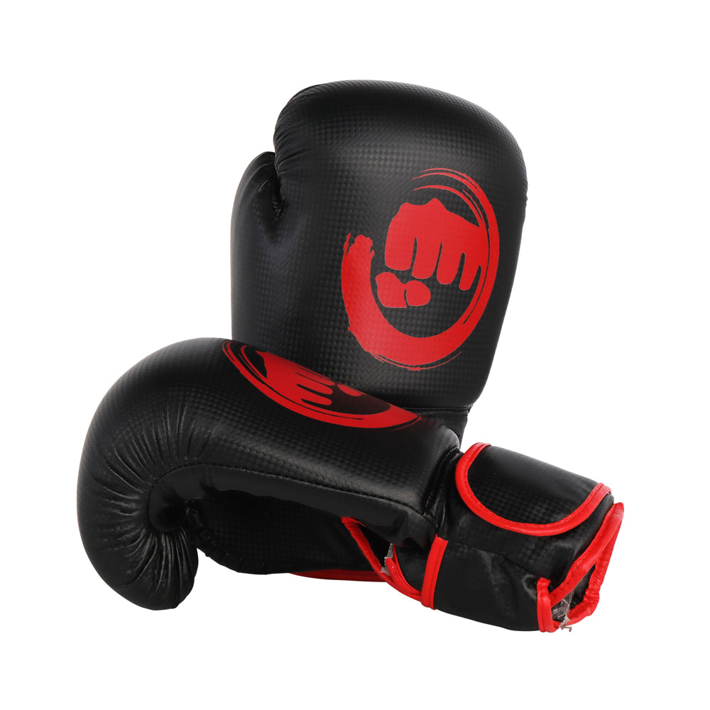 PVC Compressed 14Oz Combat Training Boxing Gloves Black