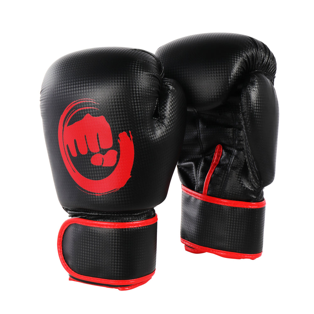 PVC Compressed 14Oz Combat Training Boxing Gloves Black