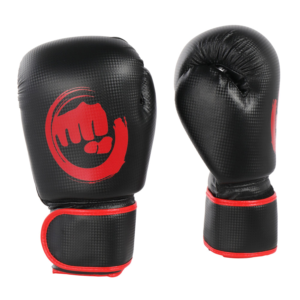 PVC Compressed 14Oz Combat Training Boxing Gloves Black