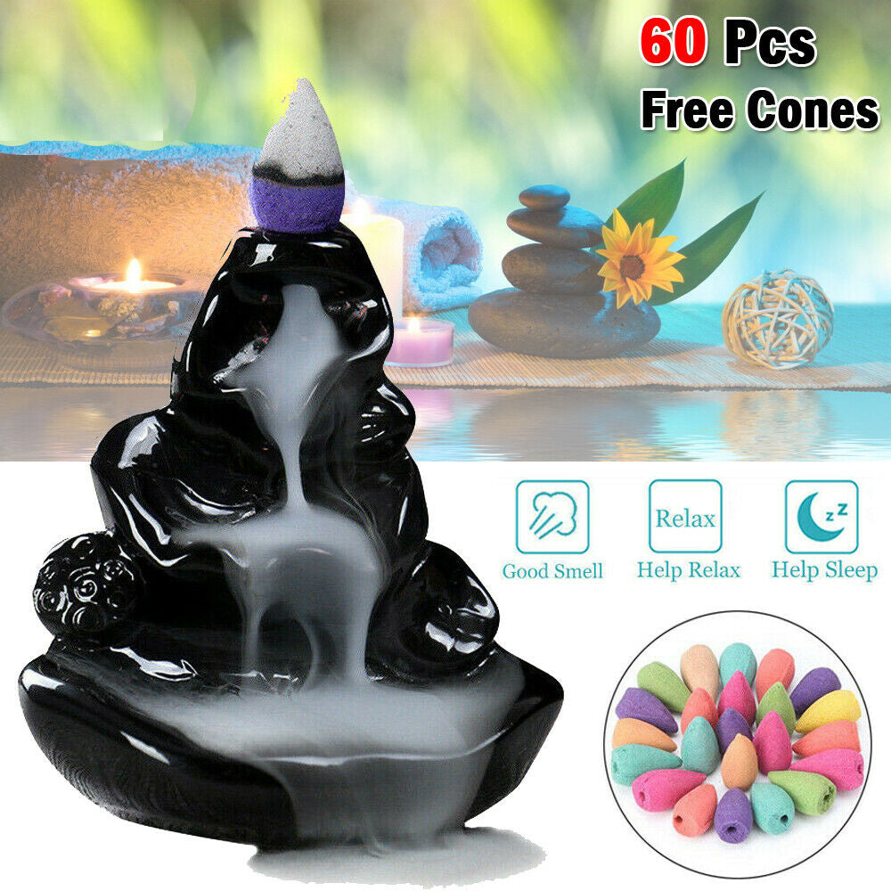 Ceramic Backflow Incense Holder-2 options