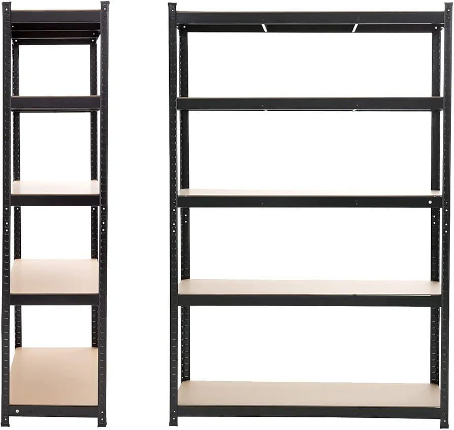 5 Tiers Metal Shelving Units Warehouse Racking Shelf Heavy Duty Steel 175kgs Per Bay 180X100X40CM