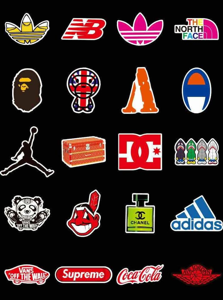 101pcs Brand Logo Sticker Pack