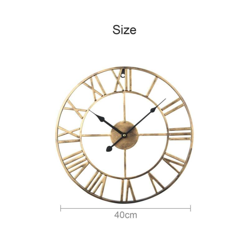 40/60cm Rustic Gold Roman Clock