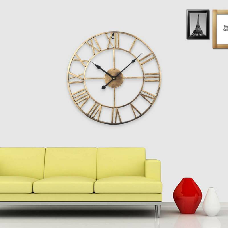 40/60cm Rustic Gold Roman Clock