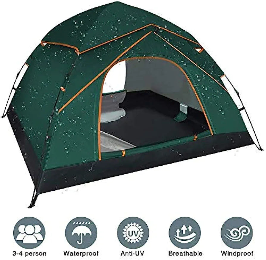 Automatic Pop Up Tent for 3-4 
Waterproof & UV Protection