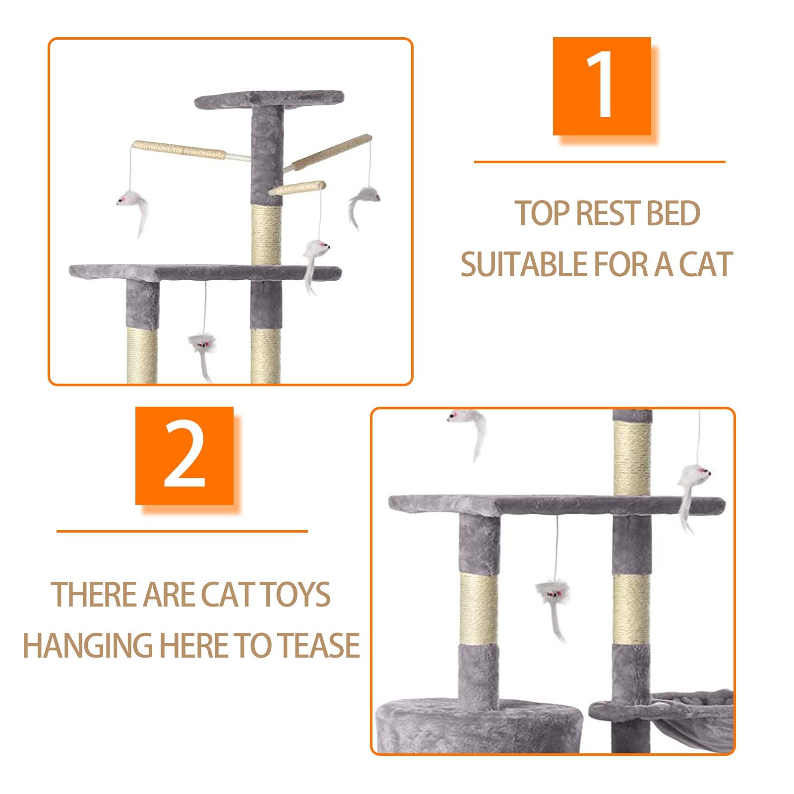 Cat Kitten Pet Tree Tower Scratcher