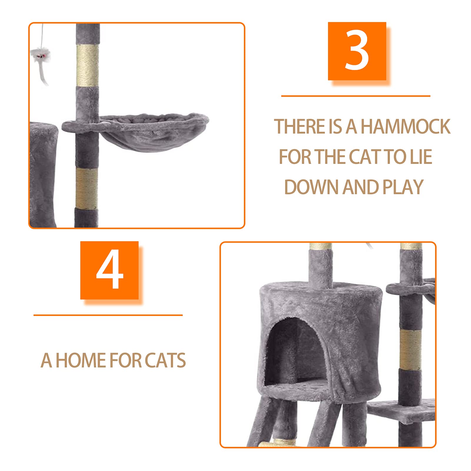 Cat Kitten Pet Tree Tower Scratcher