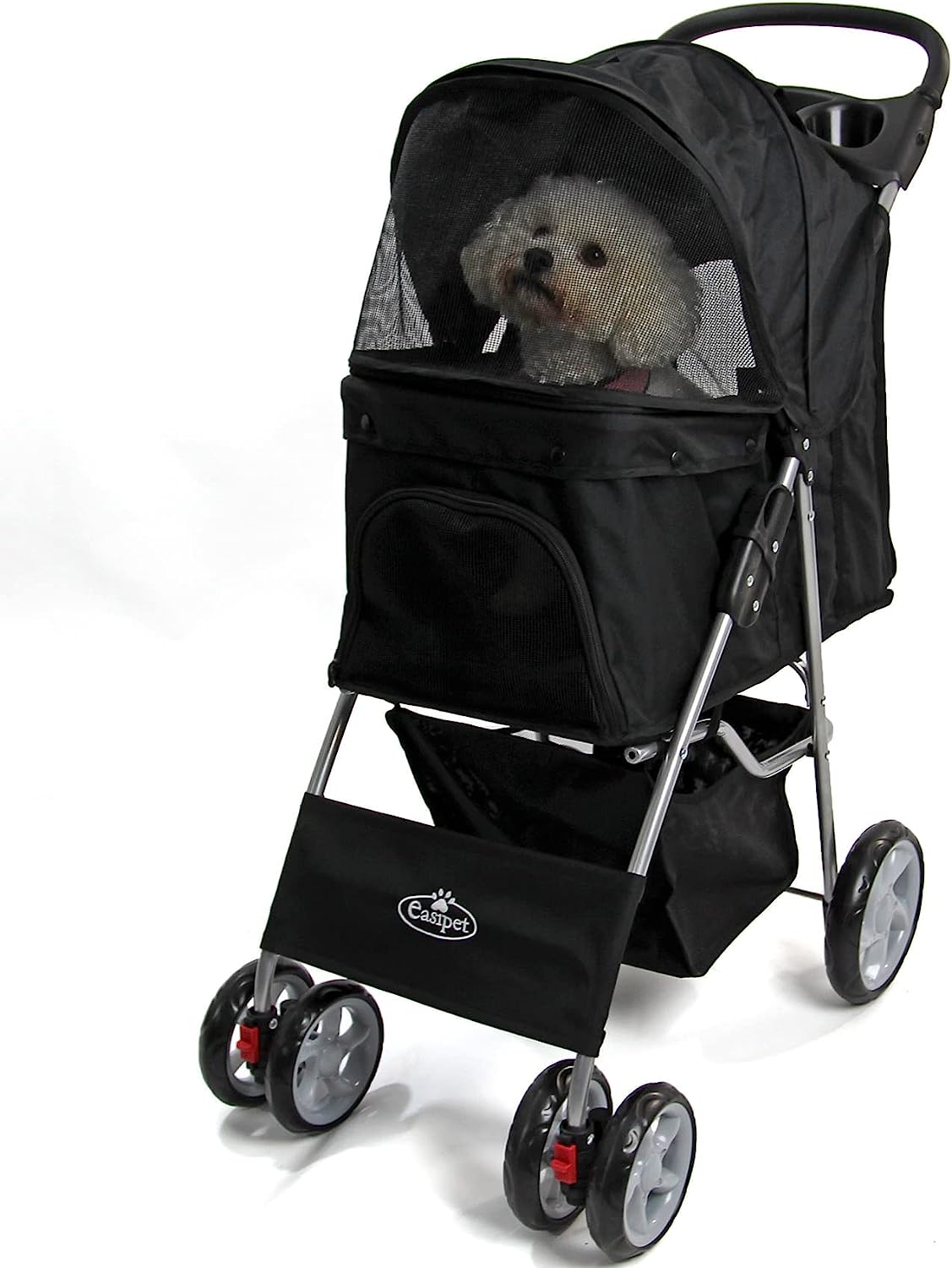 Pet Travel Dog Stroller Pushchair Black