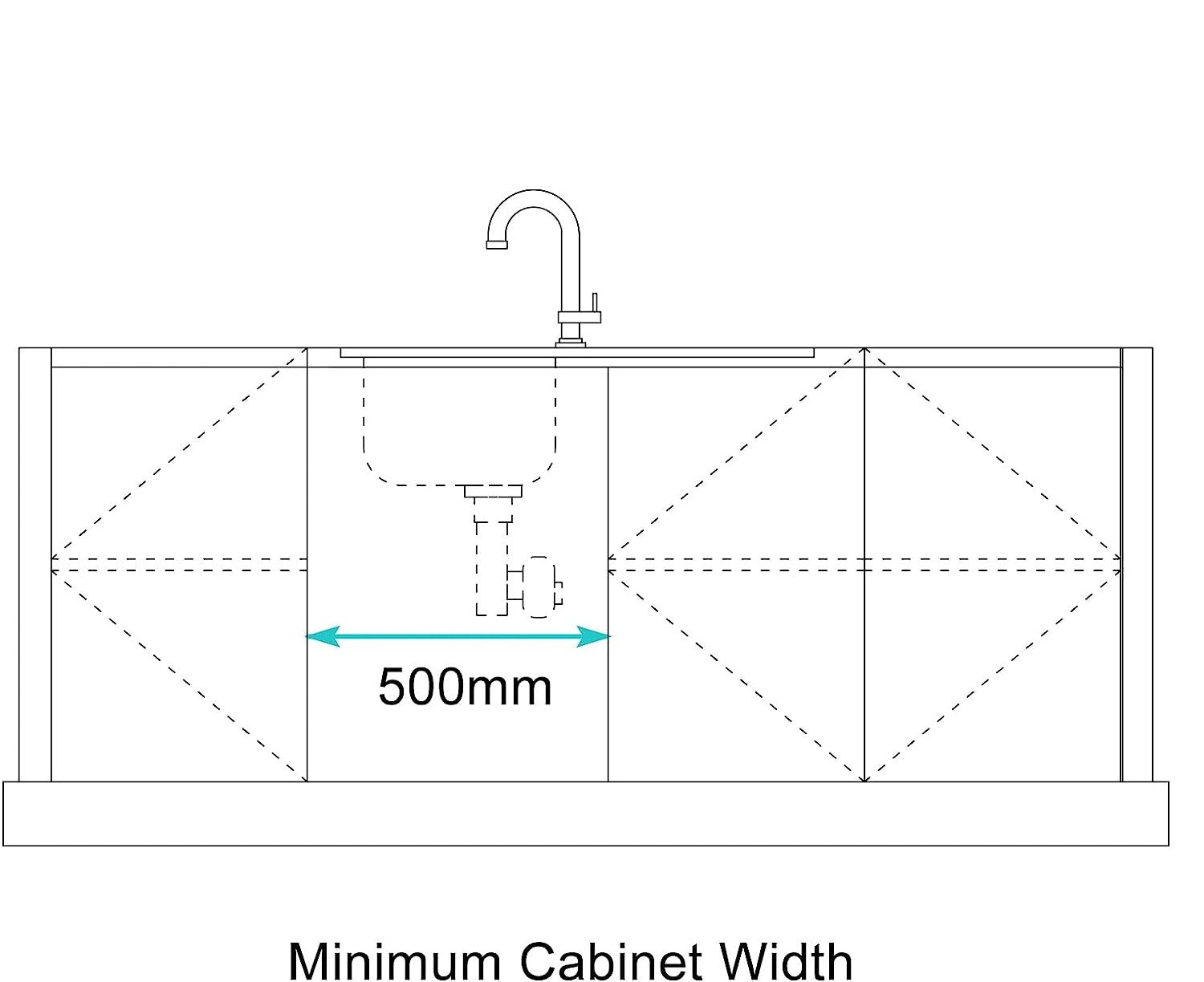 Stainless Steel Kitchen Sink Single Bowl Inset Reversible Drainer with Waste Pipes Clips