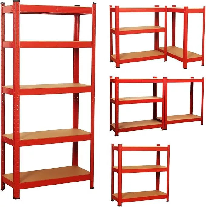 Warehouse 5 Tier Racking Shelf Heavy Duty Steel Garage Shelving Unit Garden Shed Shelving