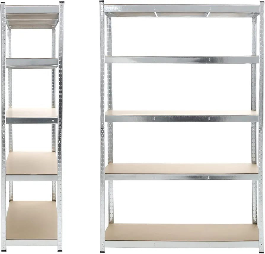 5 Tiers Metal Shelving Units Warehouse Racking Shelf Heavy Duty Steel 175kgs Per Bay 180X100X40CM