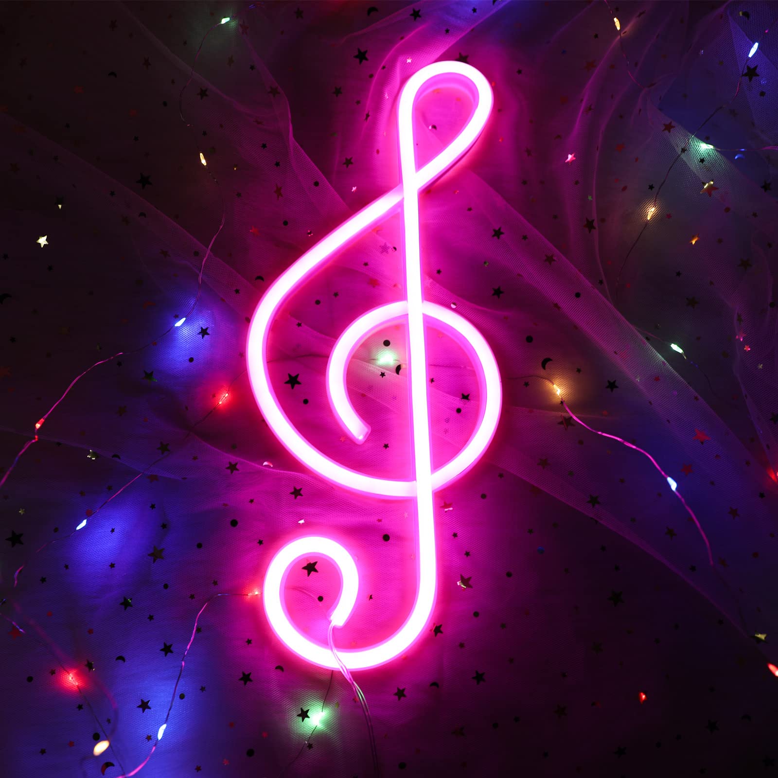 Neon Musical Note Light