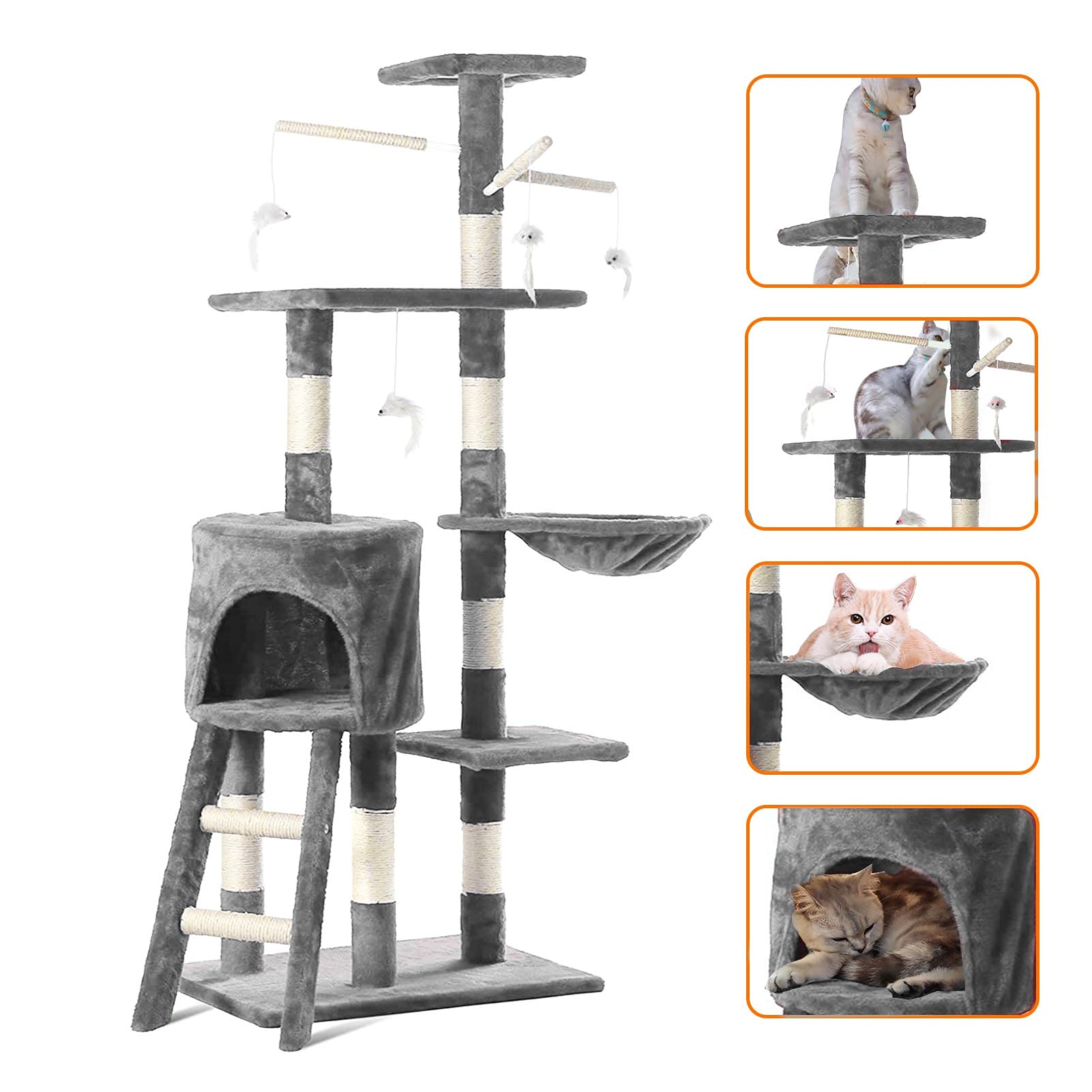 Cat Kitten Pet Tree Tower Scratcher