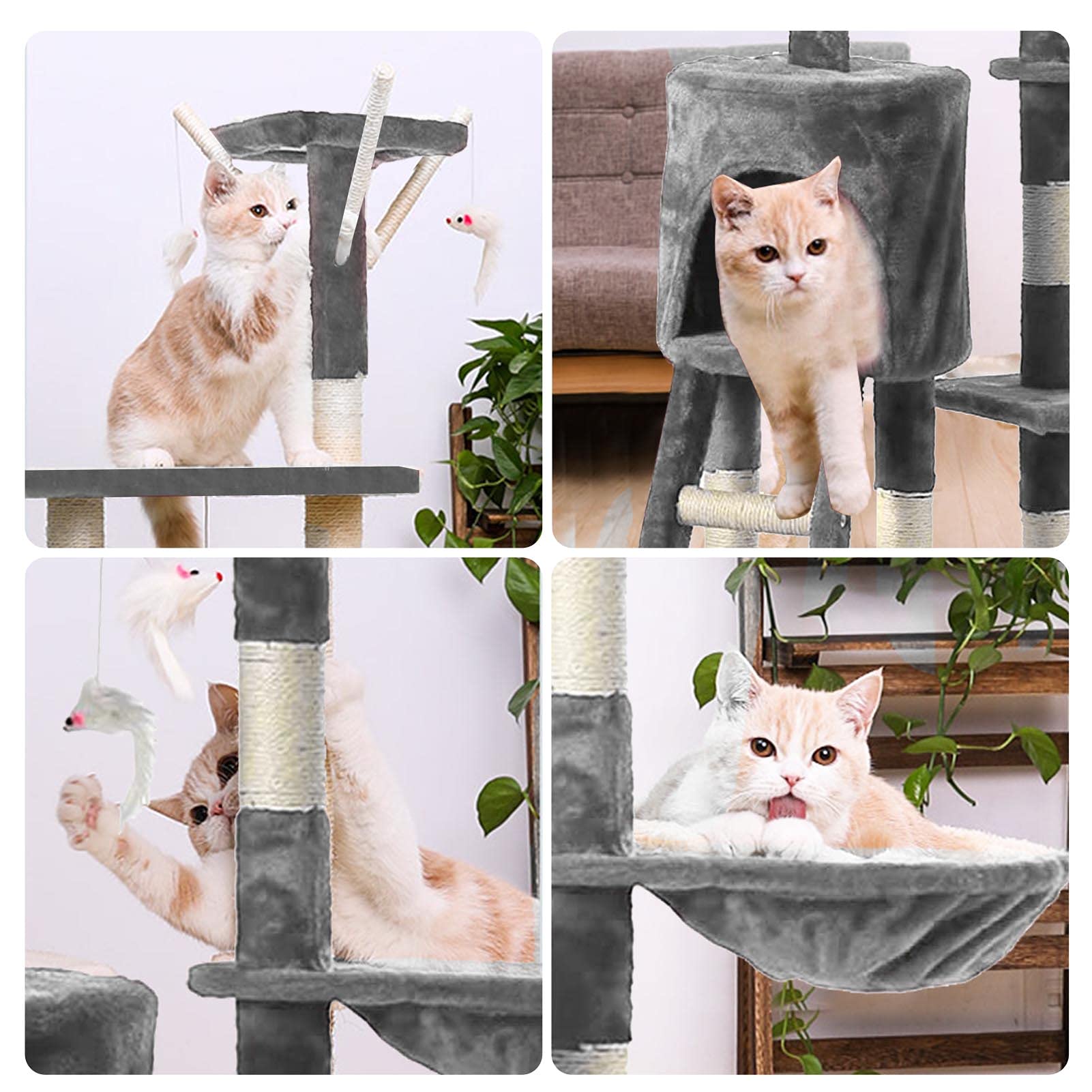 Cat Kitten Pet Tree Tower Scratcher