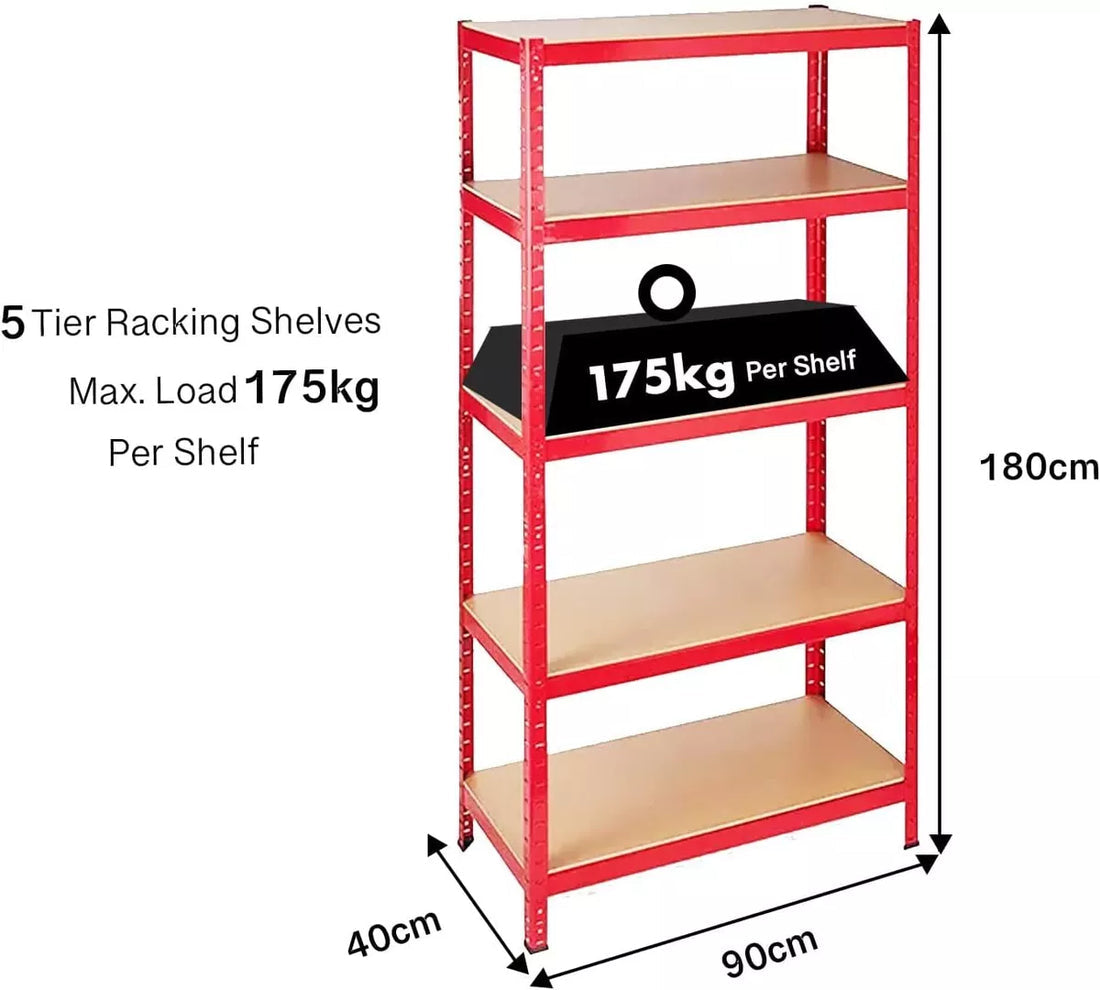 Warehouse 5 Tier Racking Shelf Heavy Duty Steel Garage Shelving Unit Garden Shed Shelving