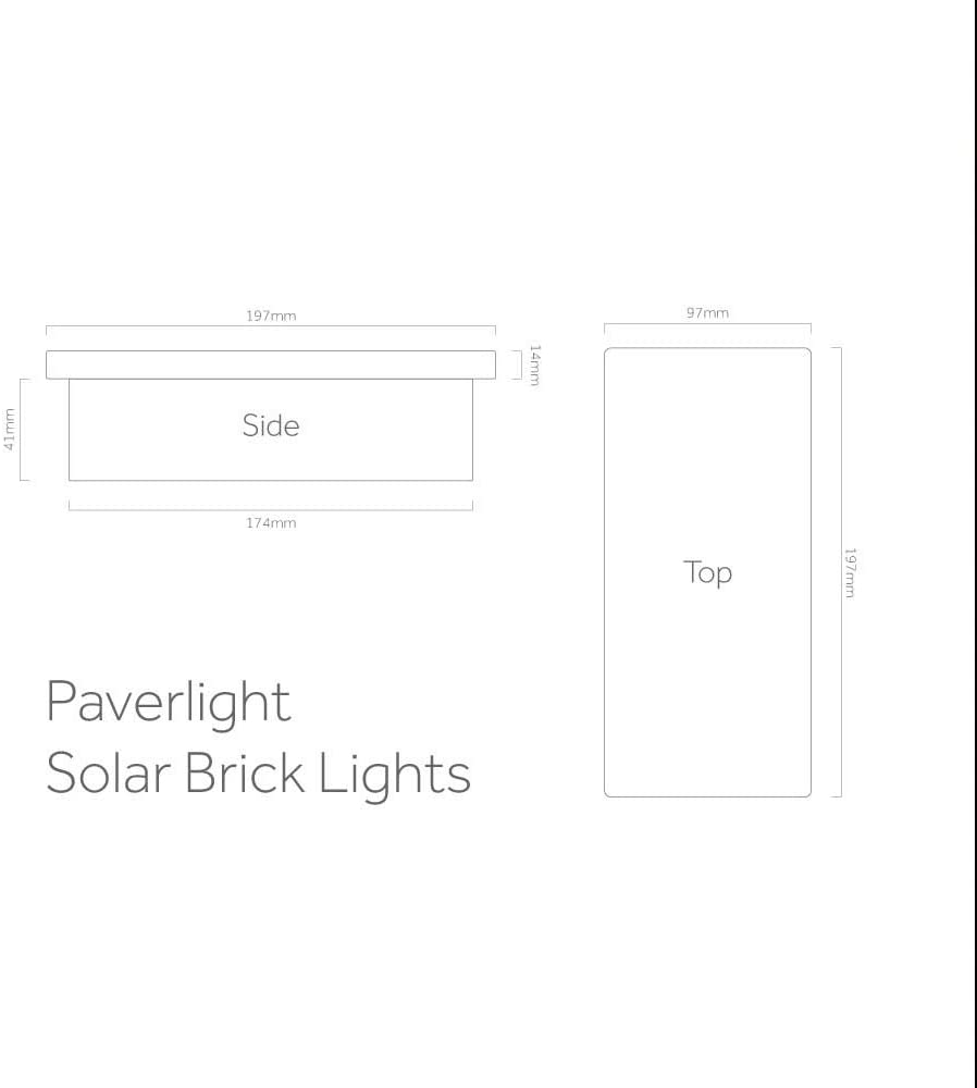 Paverlight XT Solar Powered Outdoor Brick Driveway Lights (Set of 2)