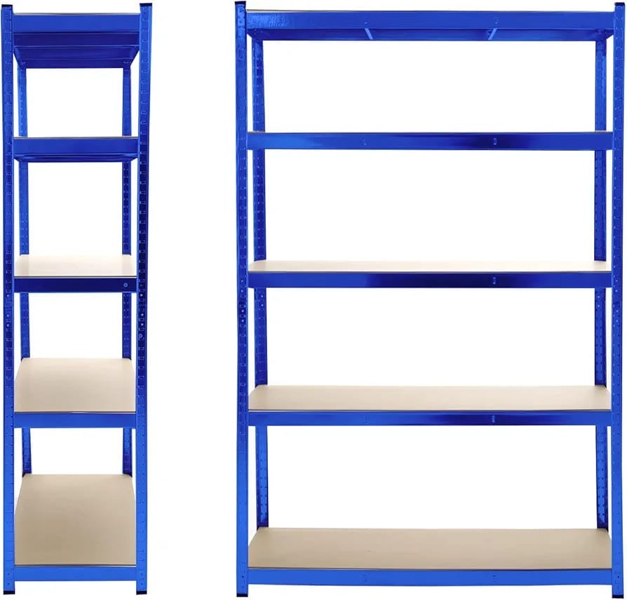 5 Tiers Metal Shelving Units Warehouse Racking Shelf Heavy Duty Steel 175kgs Per Bay 180X100X40CM