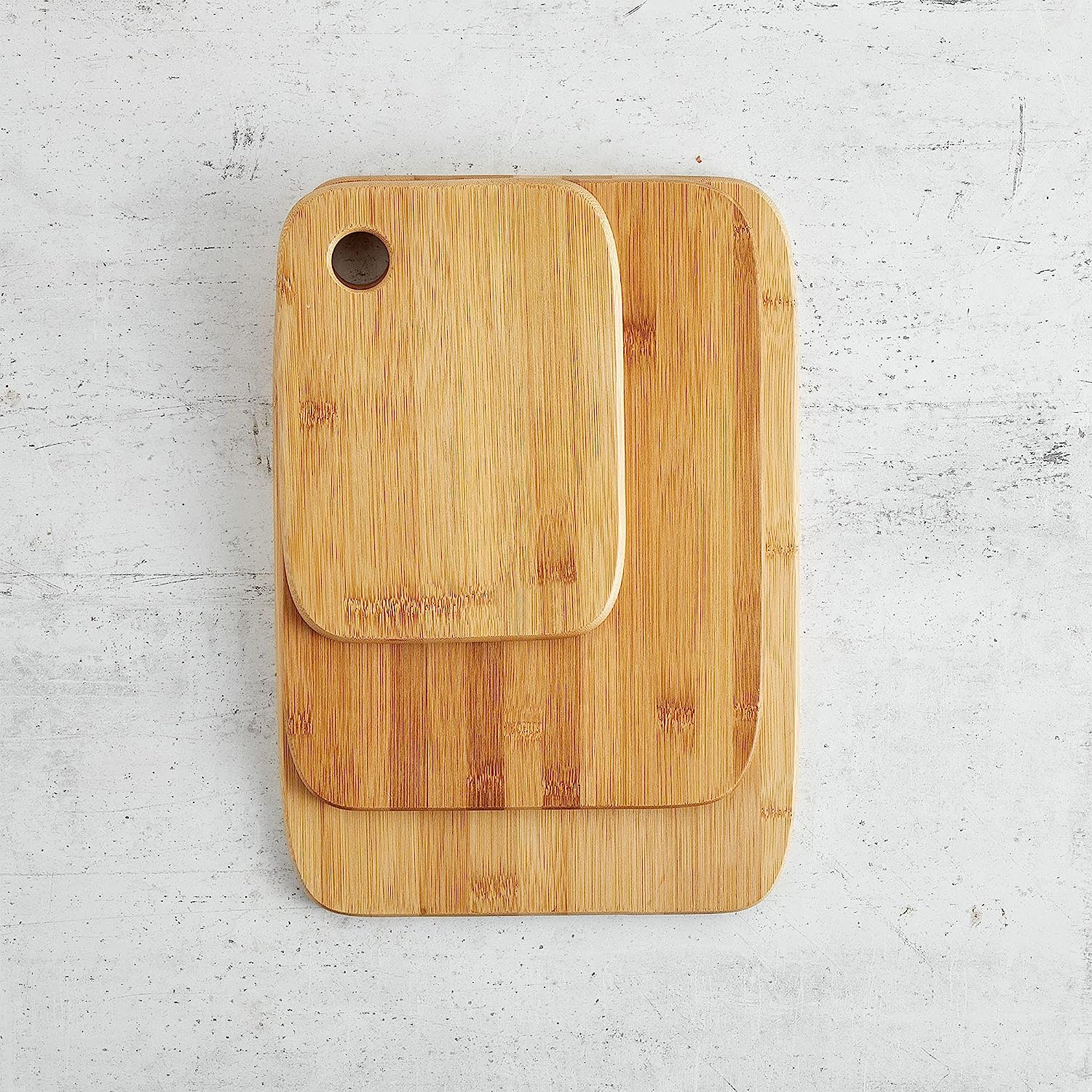 3 Bamboo Cutting Boards with Curved Edges