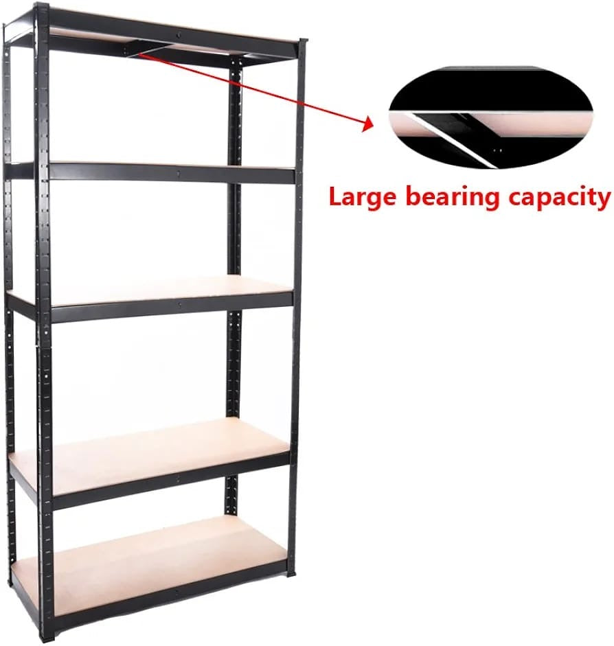 Warehouse 5 Tier Racking Shelf Heavy Duty Steel Garage Shelving Unit Garden Shed Shelving, 2 sizes