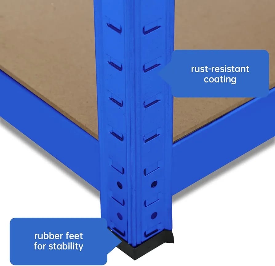 5 Tiers Metal Shelving Units Warehouse Racking Shelf Heavy Duty Steel 175kgs Per Bay 180X100X40CM