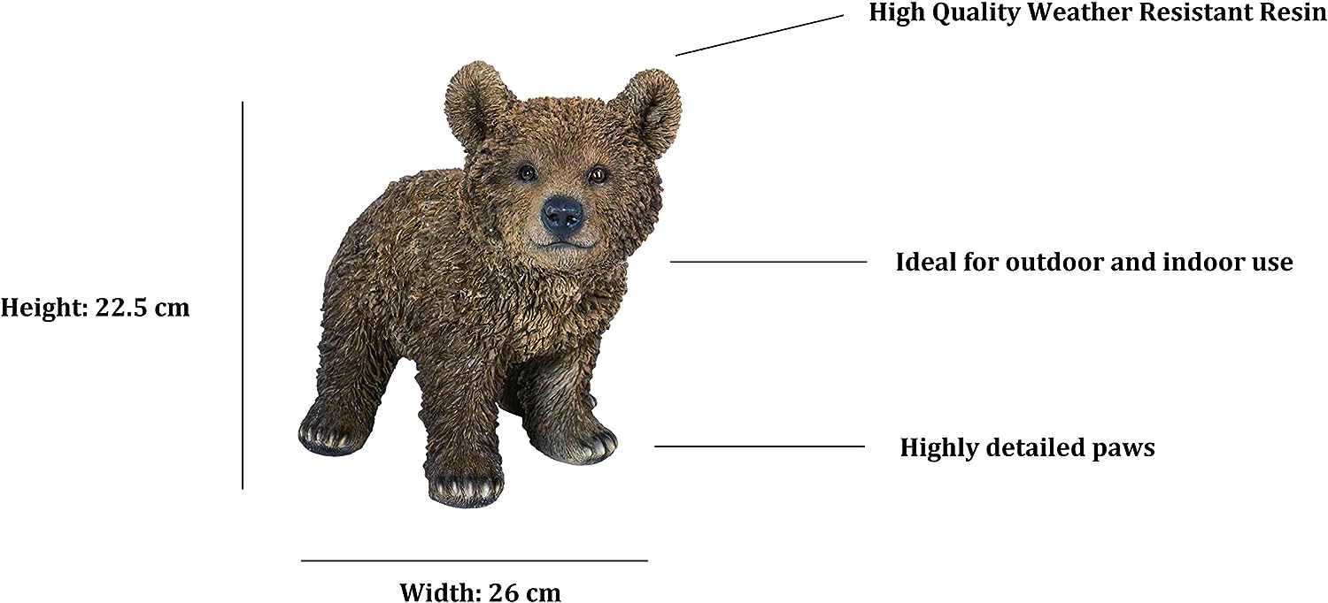 Real Life Brown Bear Cub Home or Garden Decoration