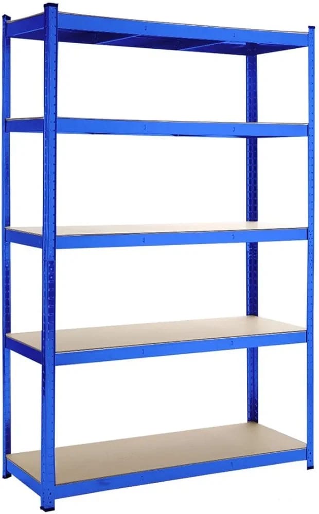 5 Tiers Metal Shelving Units Warehouse Racking Shelf Heavy Duty Steel 175kgs Per Bay 180X100X40CM