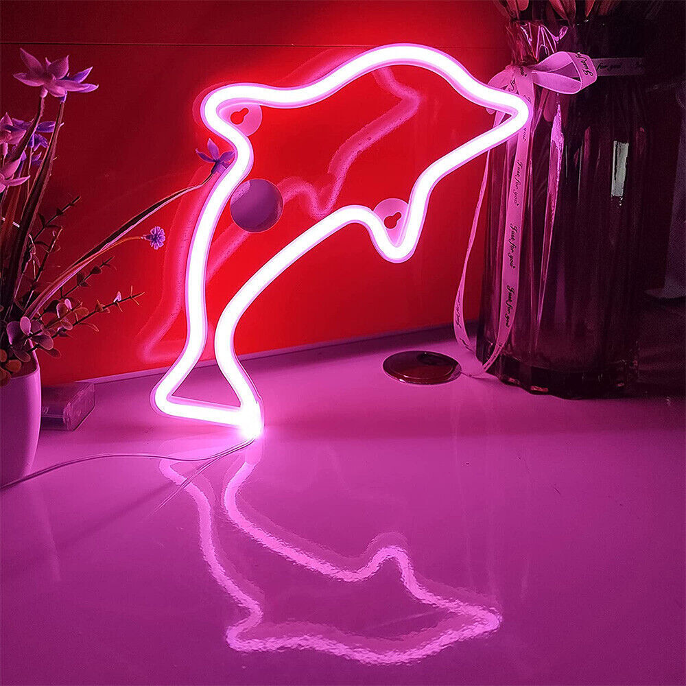 Neon Dolphin Sign