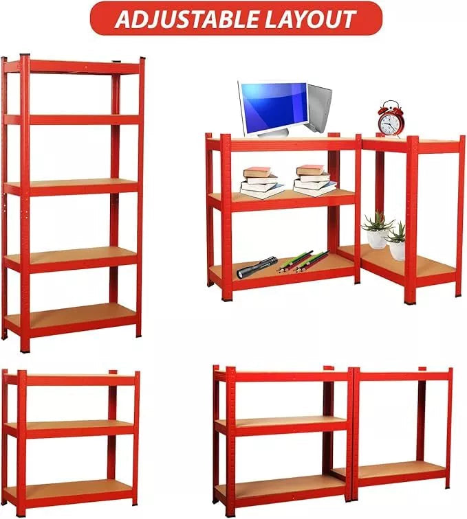 Warehouse 5 Tier Racking Shelf Heavy Duty Steel Garage Shelving Unit Garden Shed Shelving