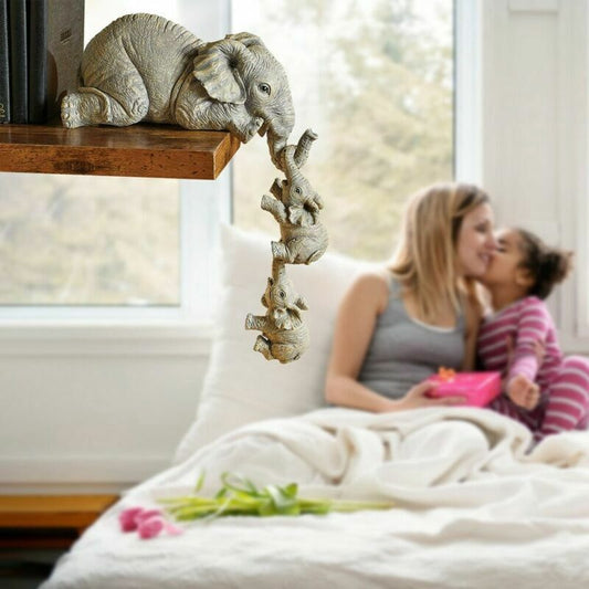 Elephant Shelf Ornament Sculptures