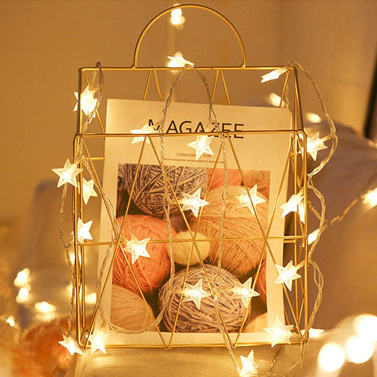 2 Pack Star Fairy Lights 5m