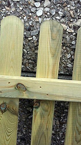 90cm (3ft) tall x 1.8m (6ft) Picket Garden Fence Panel hand built treated wood