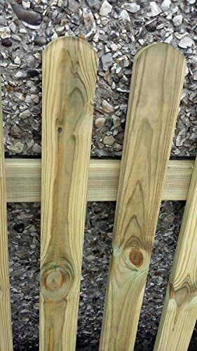 90cm (3ft) tall x 1.8m (6ft) Picket Garden Fence Panel hand built treated wood