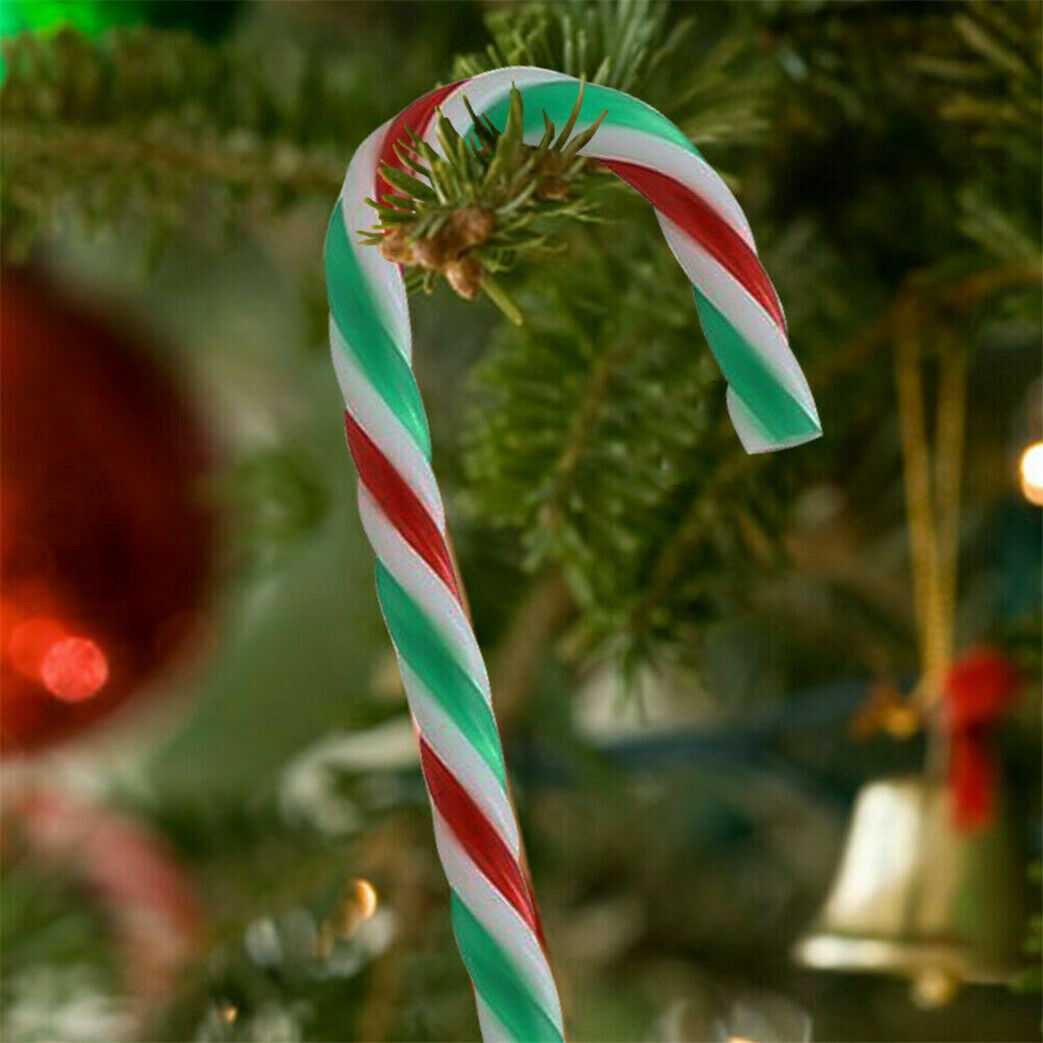 10x Large Plastic Candy Cane Christmas Tree Hanging Decor Xmas Prop Ornament UK