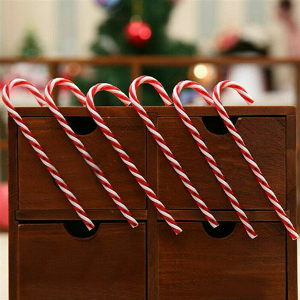 10x Large Plastic Candy Cane Christmas Tree Hanging Decor Xmas Prop Ornament UK