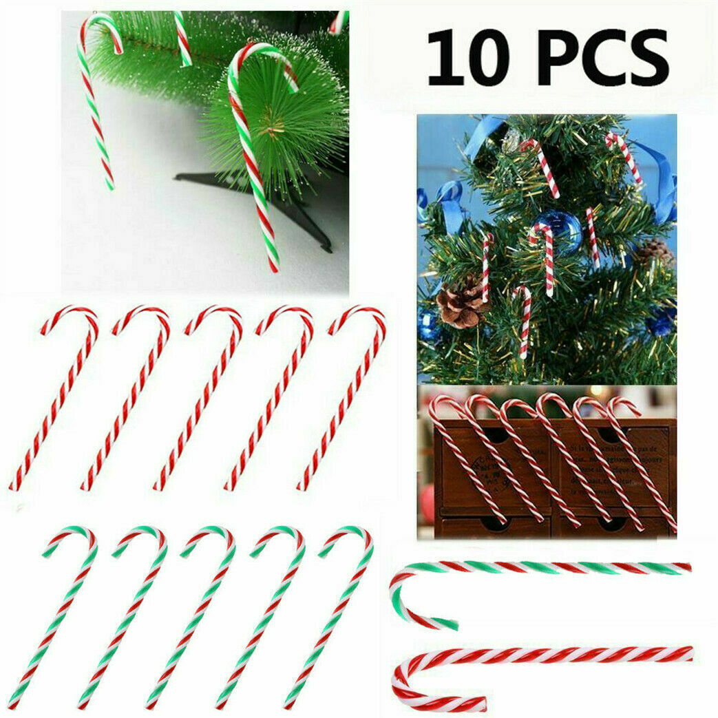 10x Large Plastic Candy Cane Christmas Tree Hanging Decor Xmas Prop Ornament UK