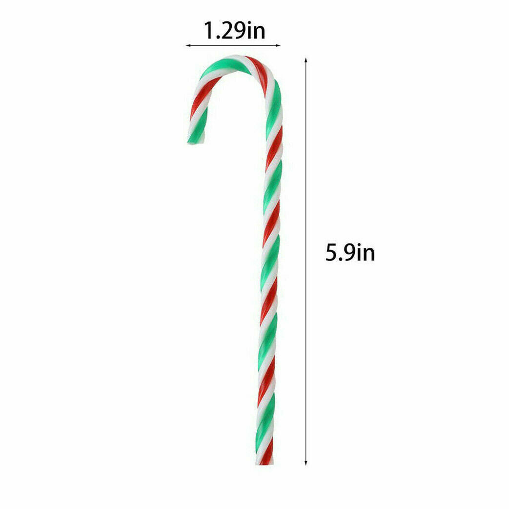 10x Large Plastic Candy Cane Christmas Tree Hanging Decor Xmas Prop Ornament UK