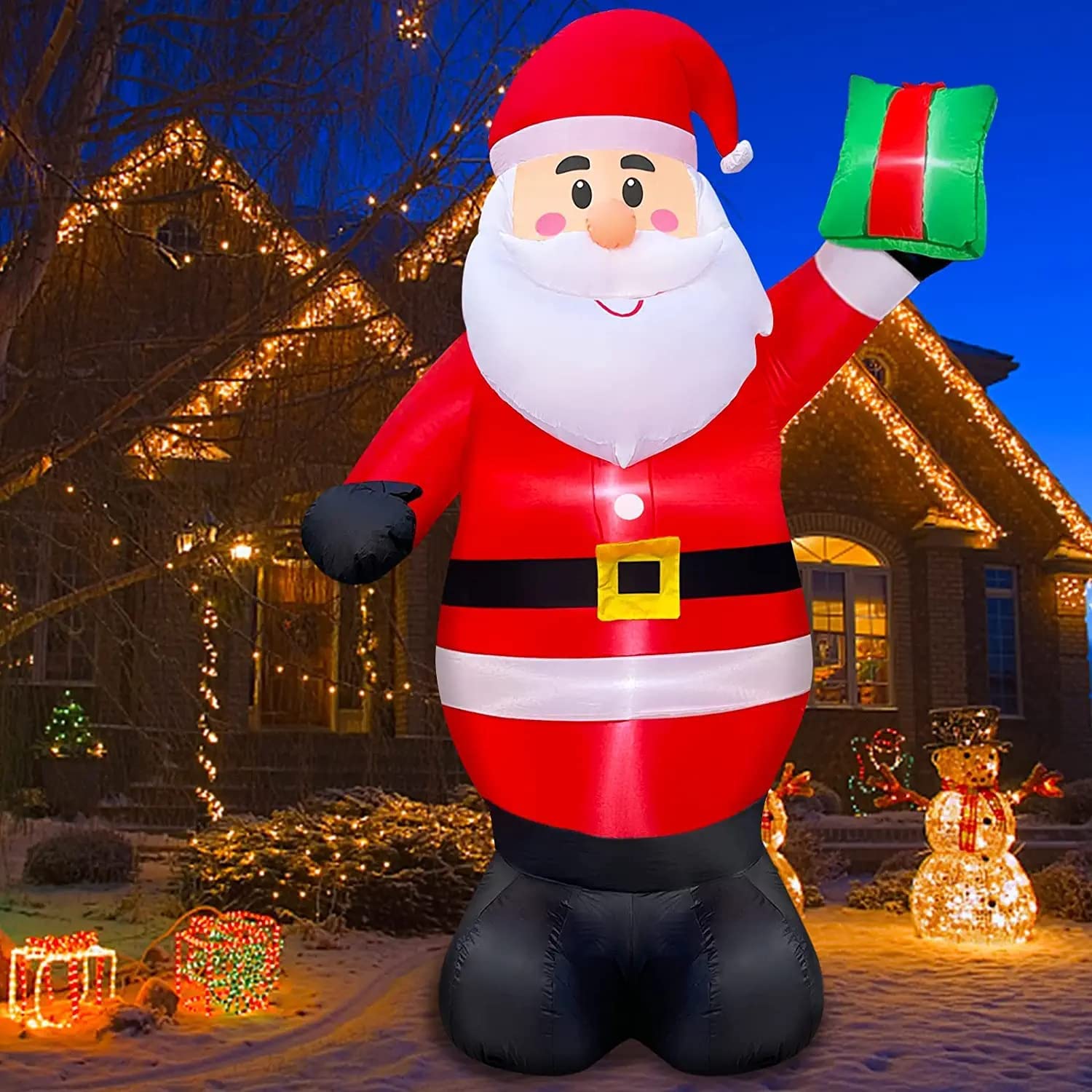 8 Ft Giant Christmas Inflatable Santa Claus Outdoor Decoration