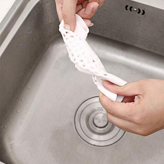 Square Sink Mats Dish Sink Drainer Soft Scratch Protector - Grey and White