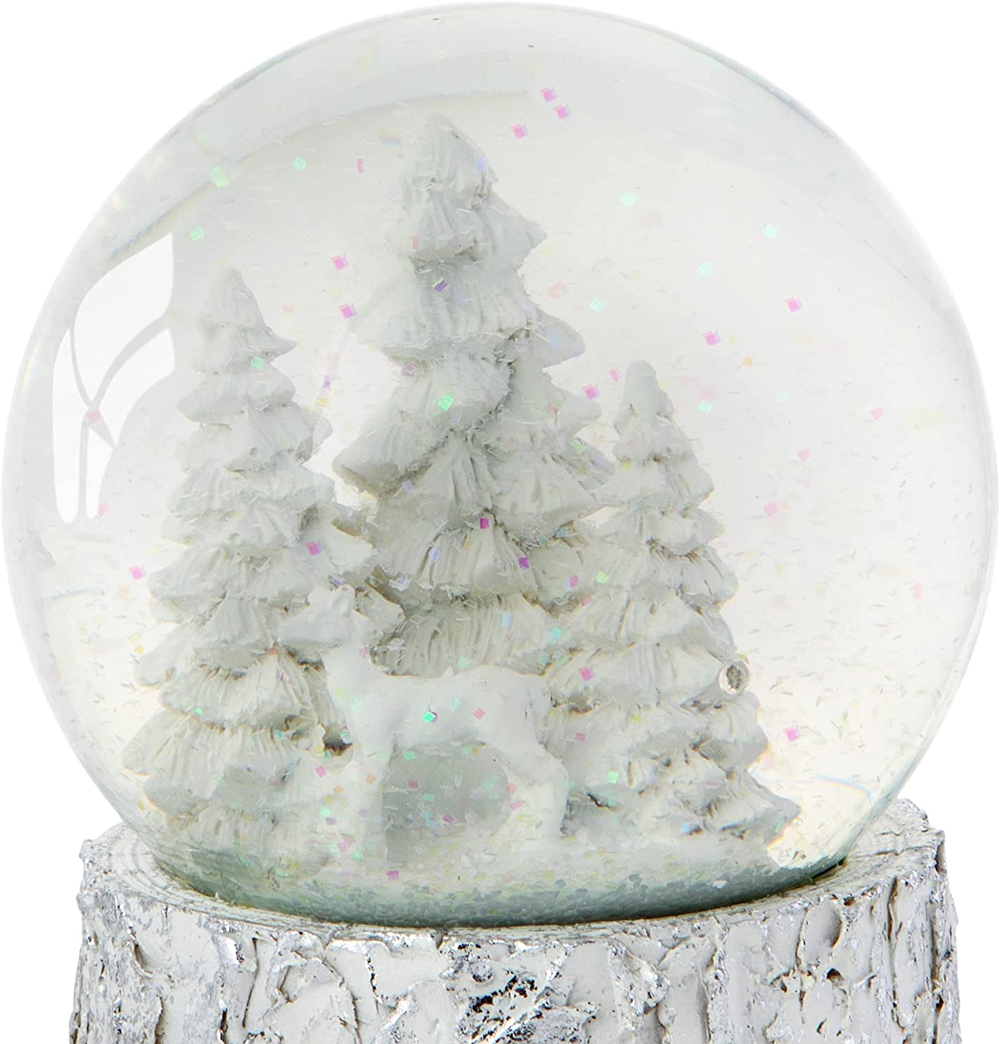 Christmas Musical Snow Globe - Wind Up & Play - Traditional Festive Decoration - Large 14cm