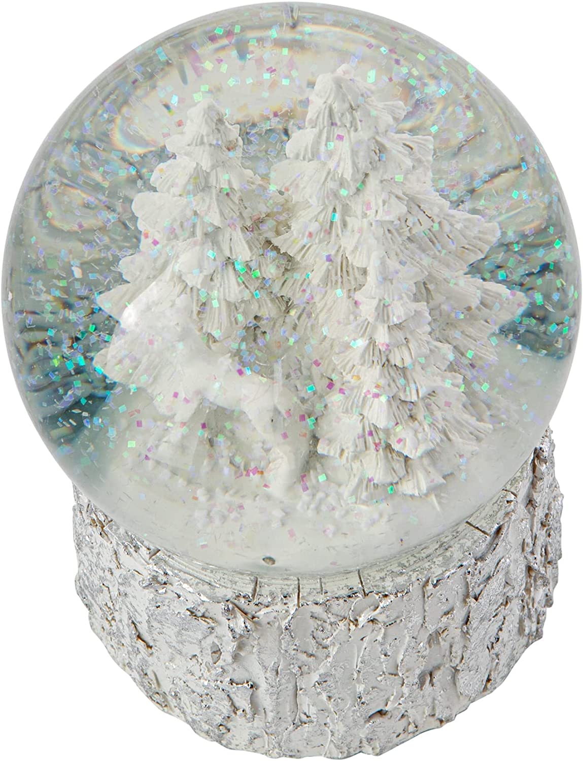 Christmas Musical Snow Globe - Wind Up & Play - Traditional Festive Decoration - Large 14cm