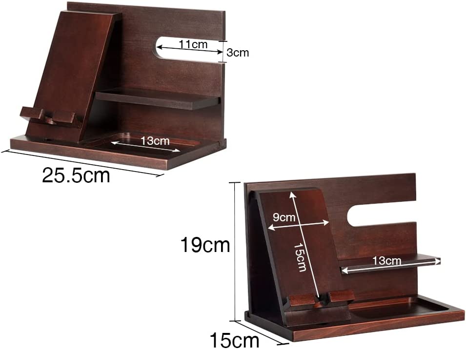 Premium Wooden Docking Station Organisation Nightstand