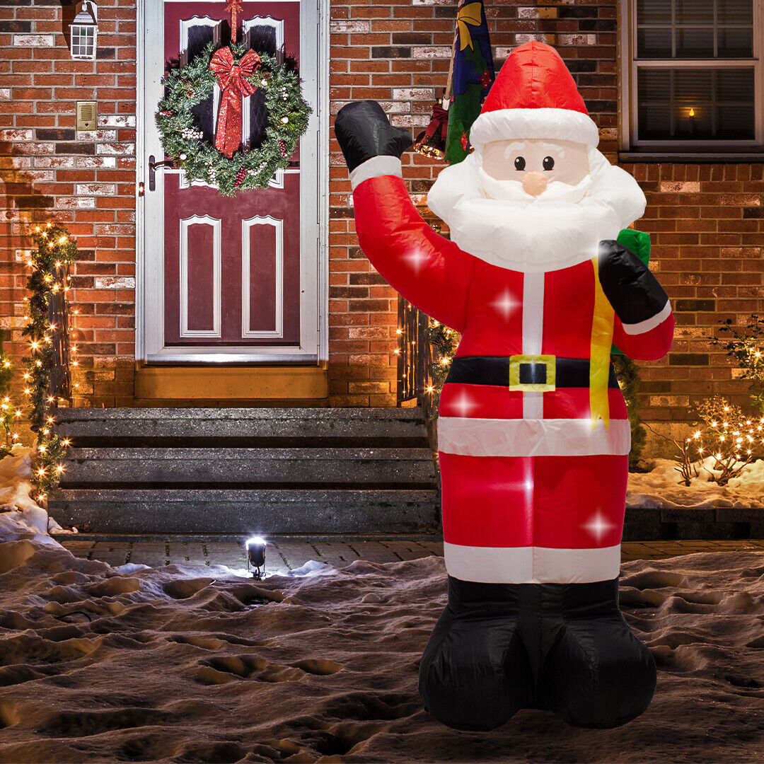 Outdoor Christmas Decoration - Inflatable Santa - 1.8m Height with LED Lights