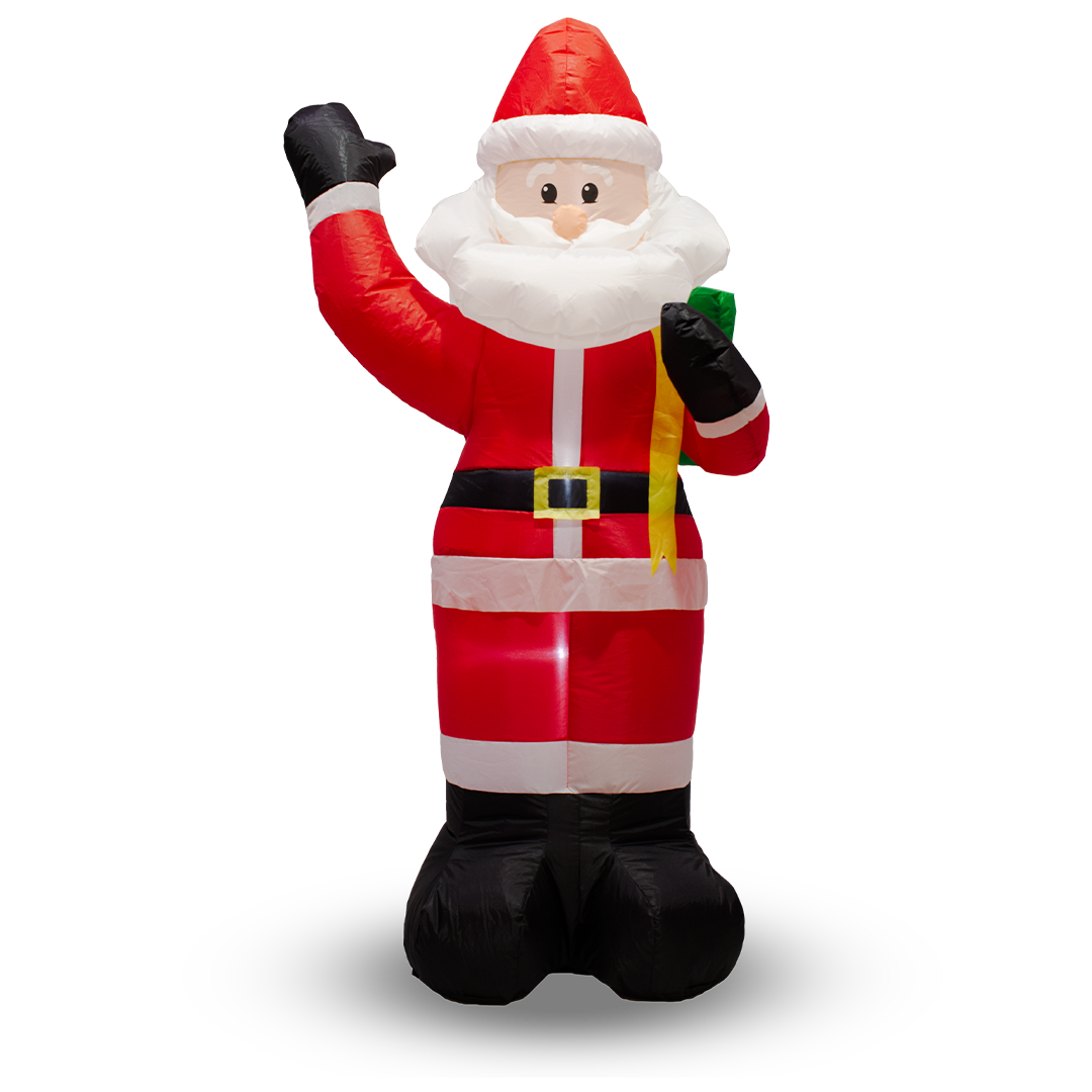 Outdoor Christmas Decoration - Inflatable Santa - 1.8m Height with LED Lights