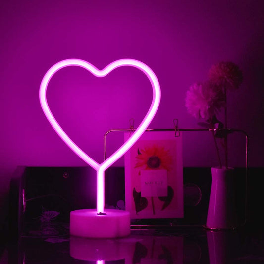 Neon Heart Table lamp