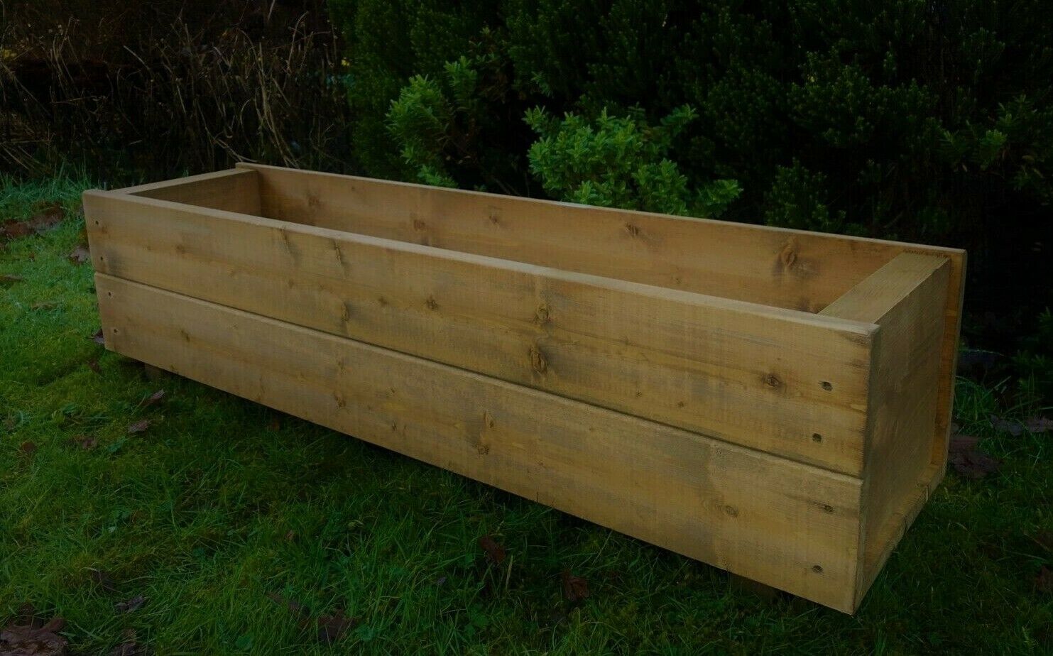 Long Garden Wooden Planter Trough Veg Wood Flower Boxes READY MADE 90cm