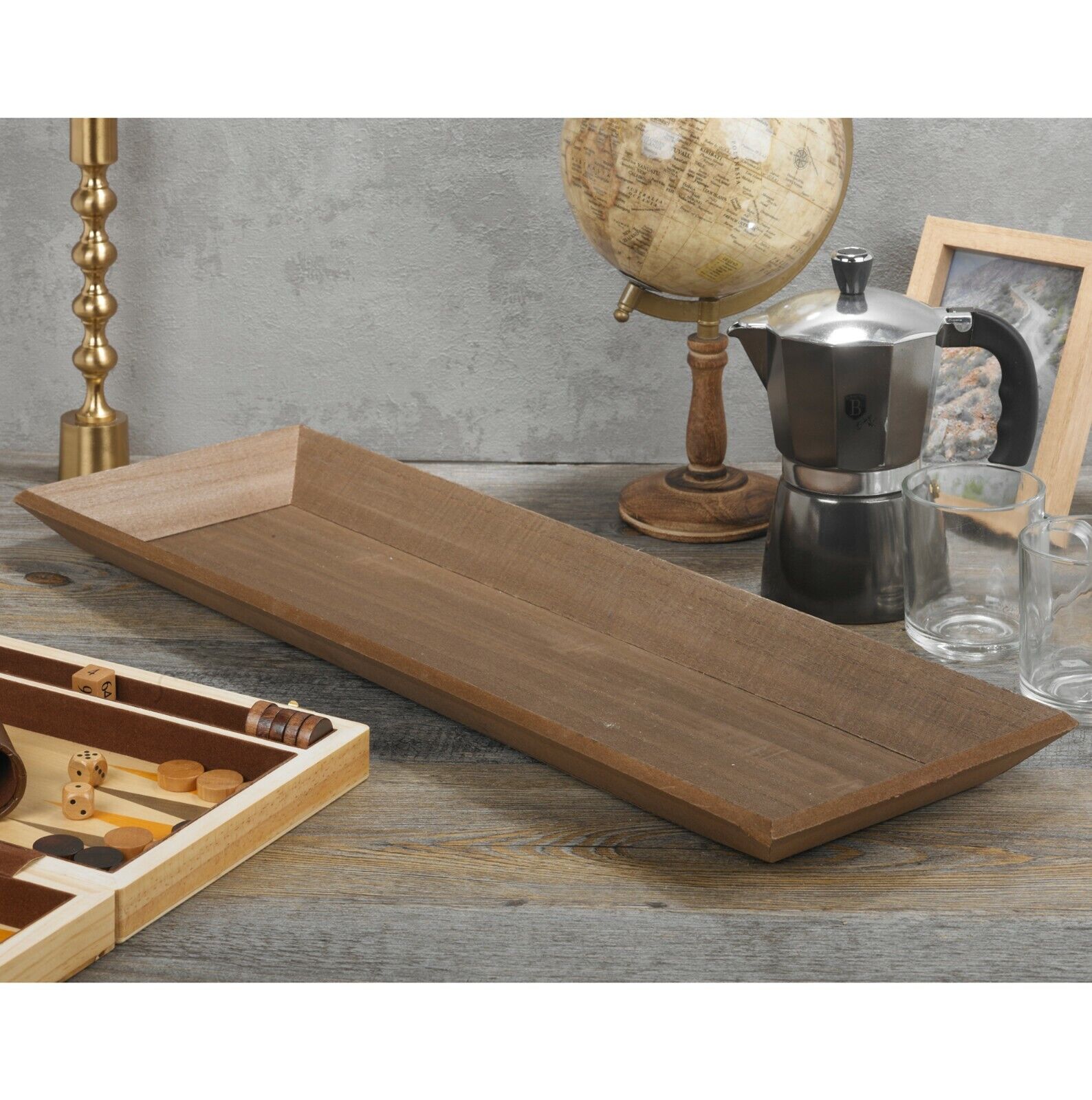 Brown Wooden Serving Tray